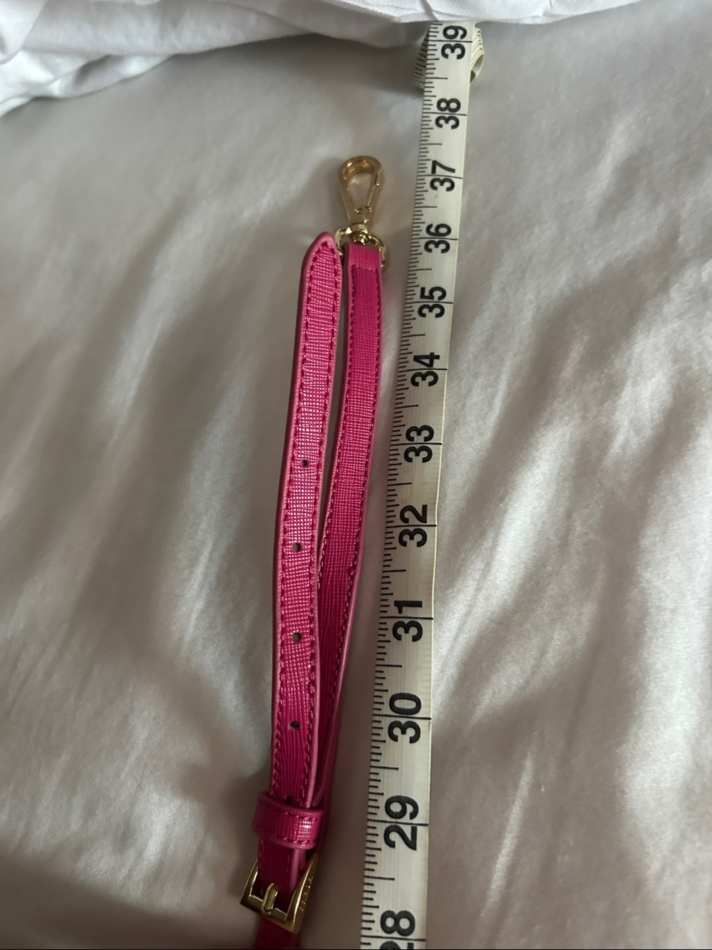 Luxury Nylon Fuchsia Drawstring Bucket Handbag - Picture 7 of 7